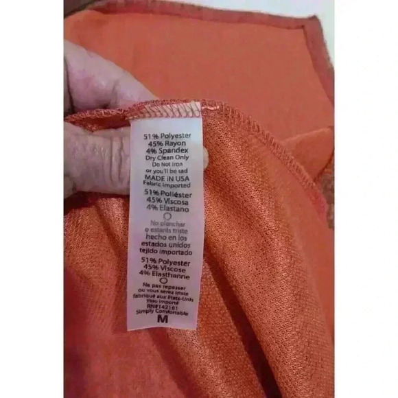 LULAROE SHIRLEY WOMENS SIZE MEDIUM LONG Orange CARDIGAN SWEATER DUSTER - Picture 8 of 8